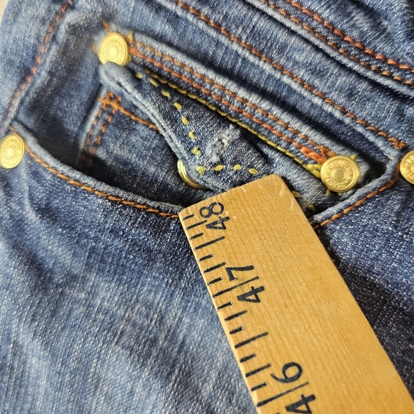 Pepe Jeans London Skinny Jeans Women’s 30 medium blue Wash gold accent buttons - Picture 14 of 15